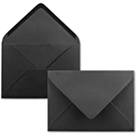 GUSTAV NEUSER Sobres DIN C5--Negro--220 x 154 mm--110 g-m²--Marca de calidad pegado en húmedo- color negro 25 Umschläge
